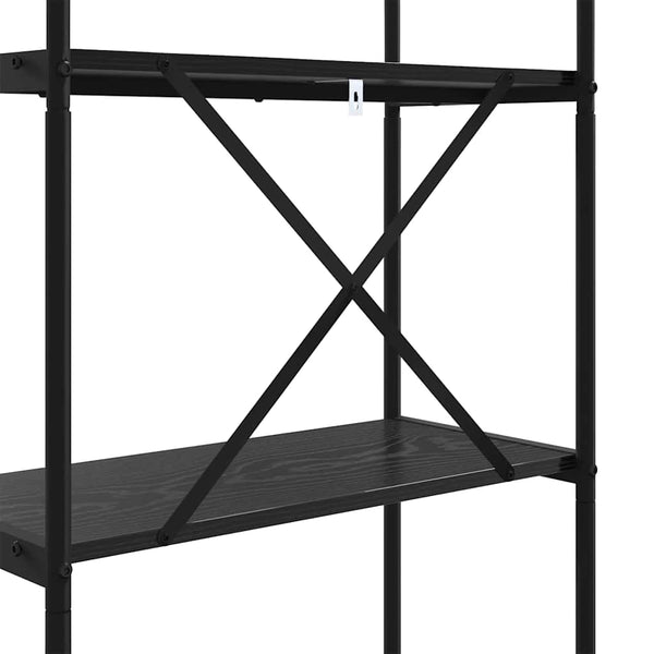 Bücherregal Schwarz Eichen-Optik