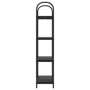 Bücherregal Schwarz Eichen-Optik