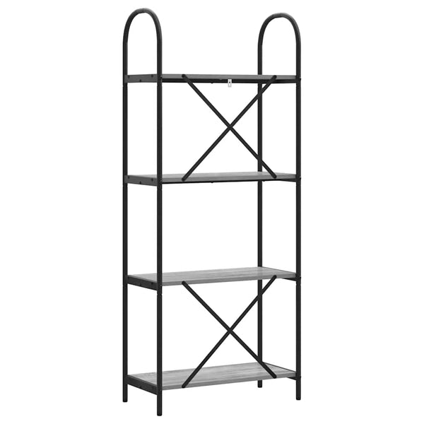 Bücherregal Grau Sonoma 60x30x146cm