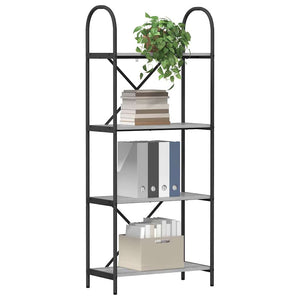 Bücherregal Grau Sonoma 60x30x146cm