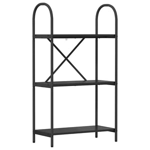 Bücherregal Schwarz Eichen-Optik