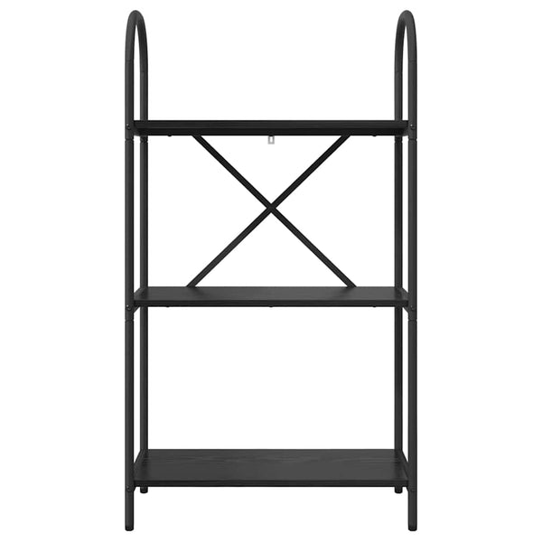 Bücherregal Schwarz Eichen-Optik