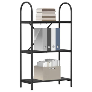 Bücherregal Schwarz Eichen-Optik