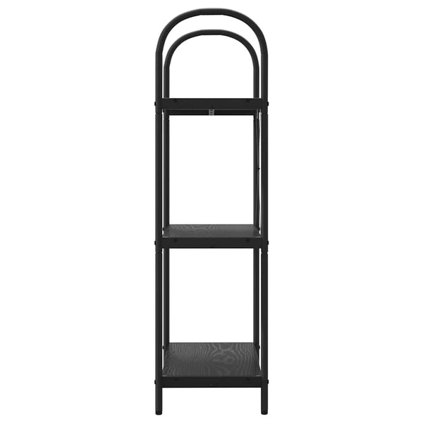 Bücherregal Schwarz Eichen-Optik