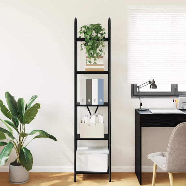 Bücherregal Schwarz Eichen-Optik 183cm