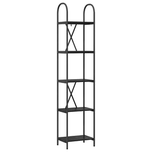 Bücherregal Schwarz Eichen-Optik 183cm