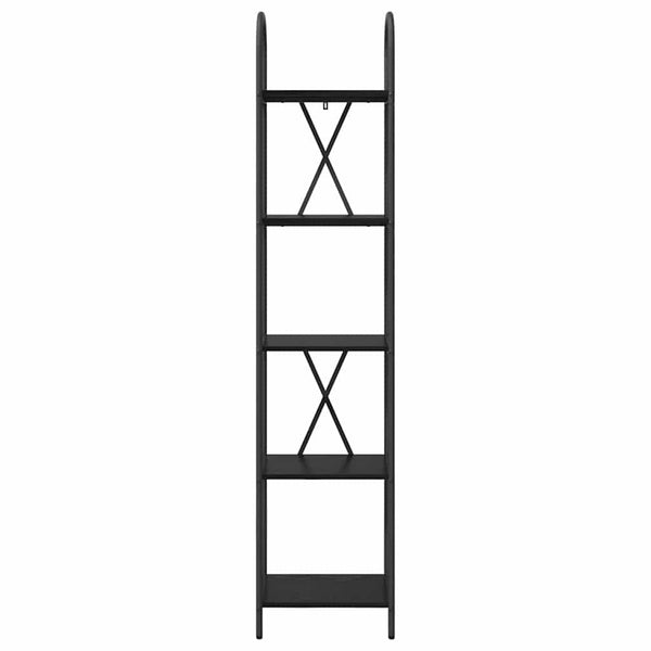 Bücherregal Schwarz Eichen-Optik 183cm