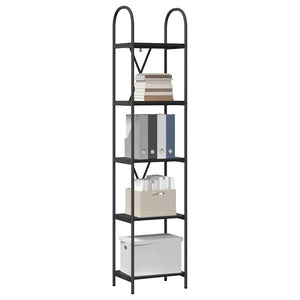 Bücherregal Schwarz Eichen-Optik 183cm