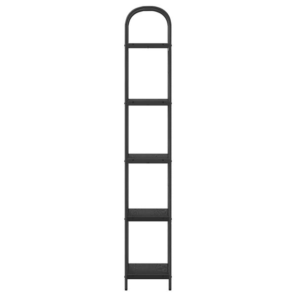 Bücherregal Schwarz Eichen-Optik 183cm