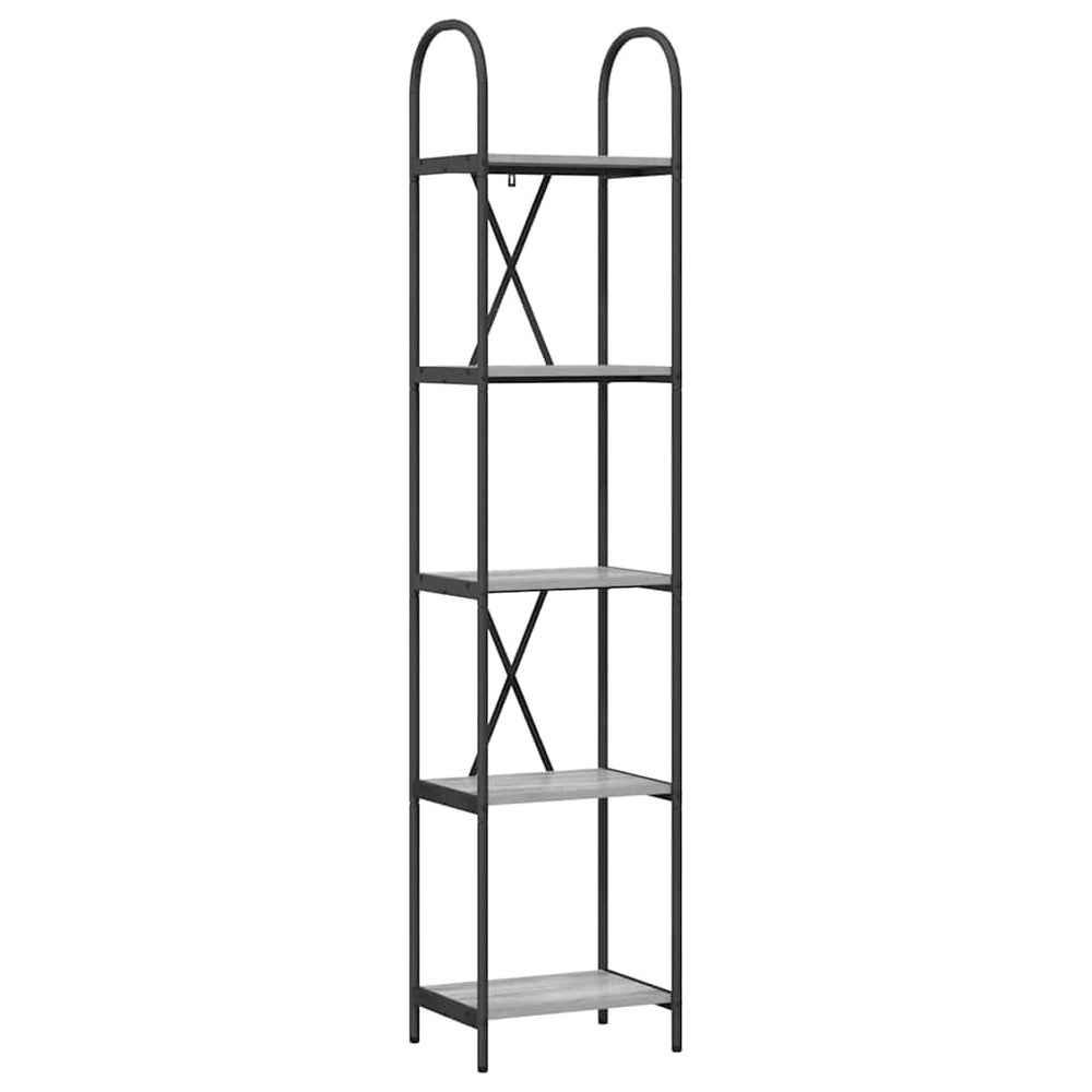 Bücherregal Grau Sonoma 40x30x183cm