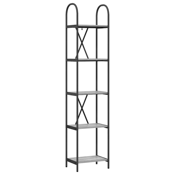 Bücherregal Grau Sonoma 40x30x183cm