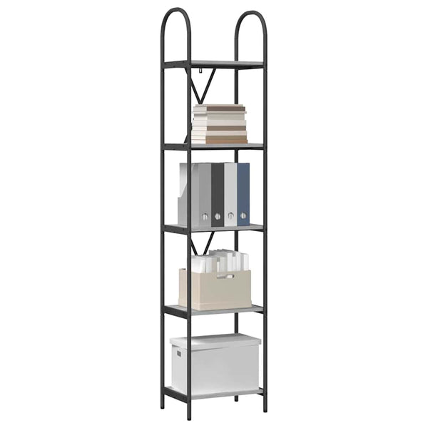 Bücherregal Grau Sonoma 40x30x183cm
