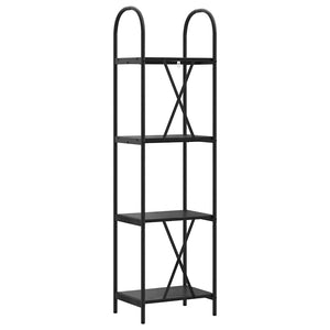 Bücherregal Schwarz Eichen-Optik 146 cm