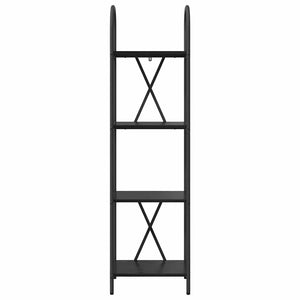 Bücherregal Schwarz Eichen-Optik 146 cm