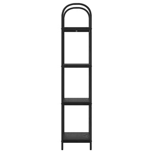 Bücherregal Schwarz Eichen-Optik 146 cm