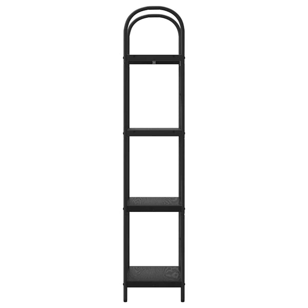 Bücherregal Schwarz Eichen-Optik 146 cm