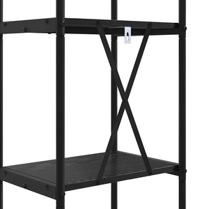 Bücherregal Schwarz Eichen-Optik 109 cm