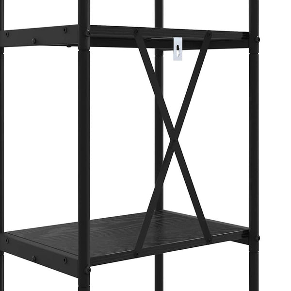 Bücherregal Schwarz Eichen-Optik 109 cm
