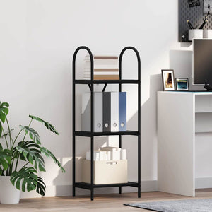 Bücherregal Schwarz Eichen-Optik 109 cm