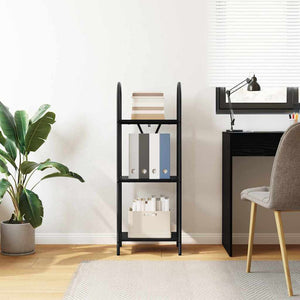 Bücherregal Schwarz Eichen-Optik 109 cm