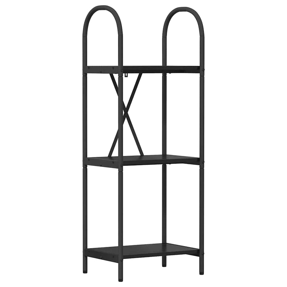 Bücherregal Schwarz Eichen-Optik 109 cm