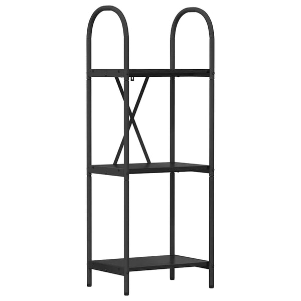 Bücherregal Schwarz Eichen-Optik 109 cm