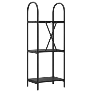 Bücherregal Schwarz Eichen-Optik 109 cm