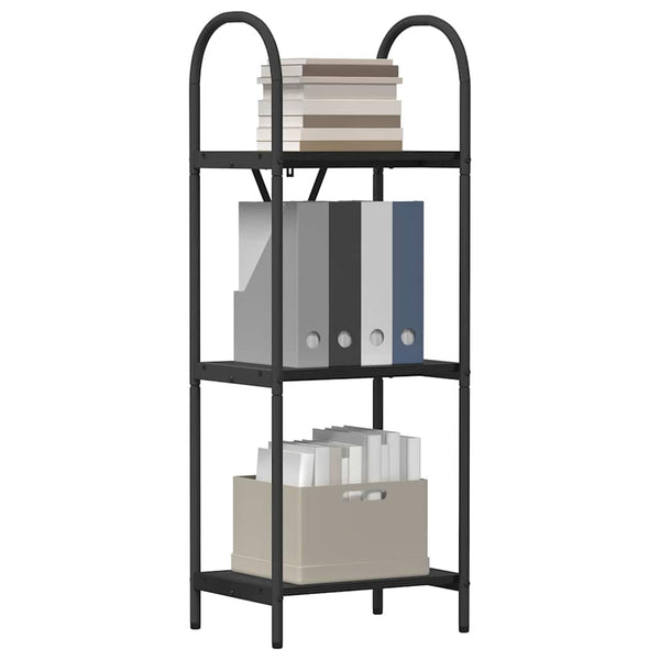 Bücherregal Schwarz Eichen-Optik 109 cm