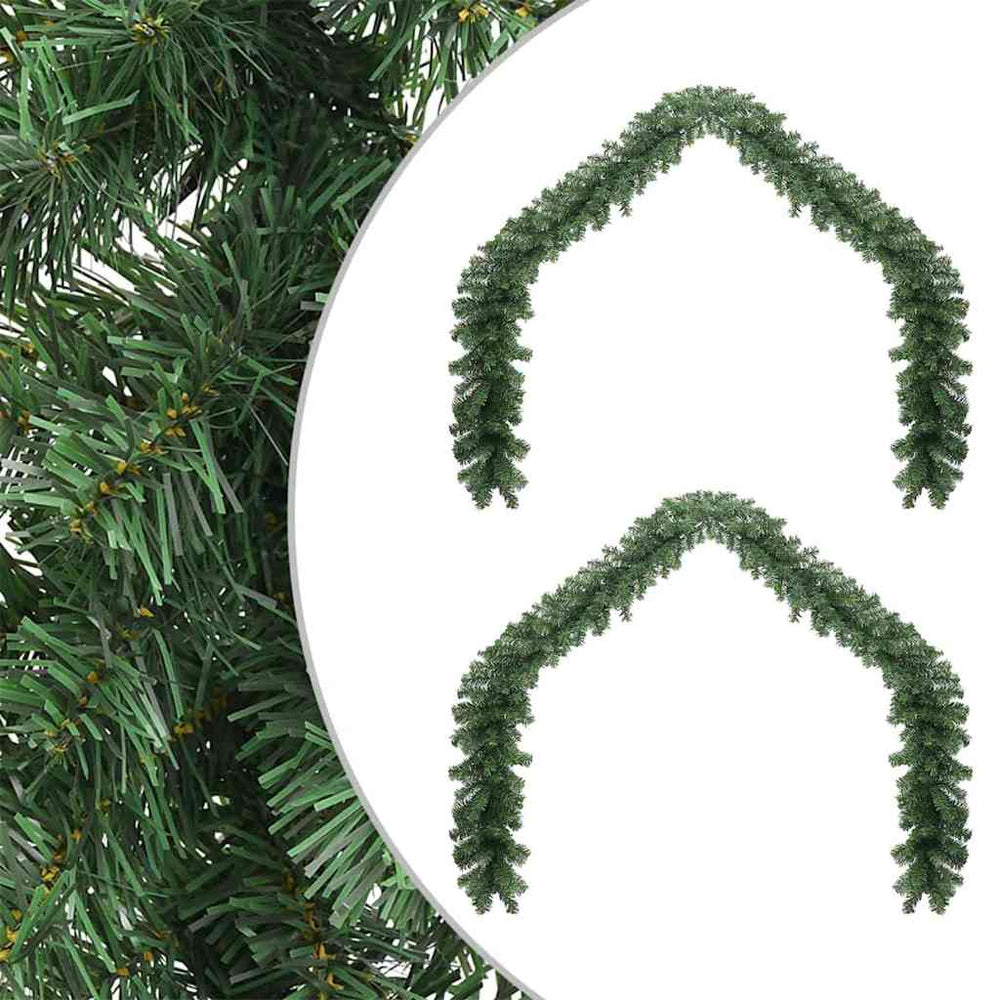 Weihnachtsgirlande Grün 20 m, 2er-Set