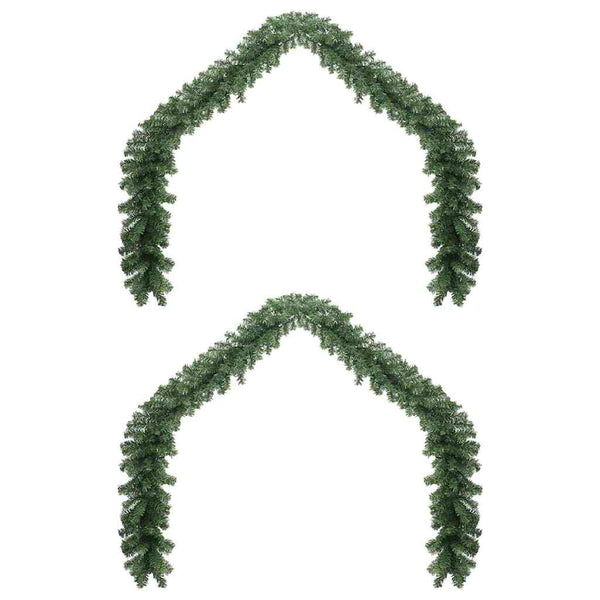 Weihnachtsgirlande Grün 20 m, 2er-Set
