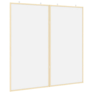 Weiße Info-Tafel Kiefer Massivholz 100x100 cm