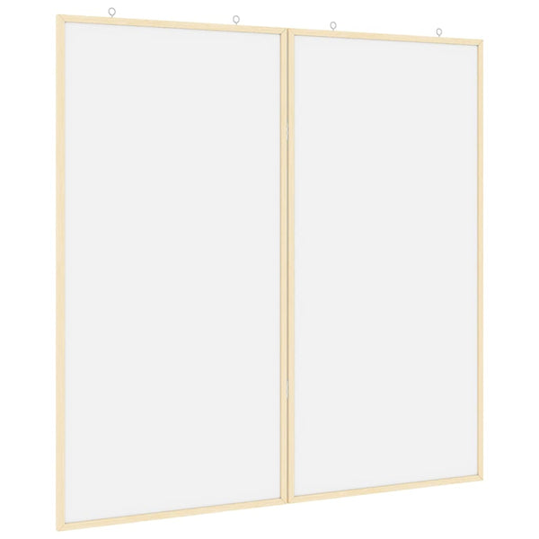 Weiße Info-Tafel Kiefer Massivholz 100x100 cm