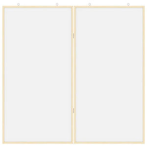 Weiße Info-Tafel Kiefer Massivholz 100x100 cm