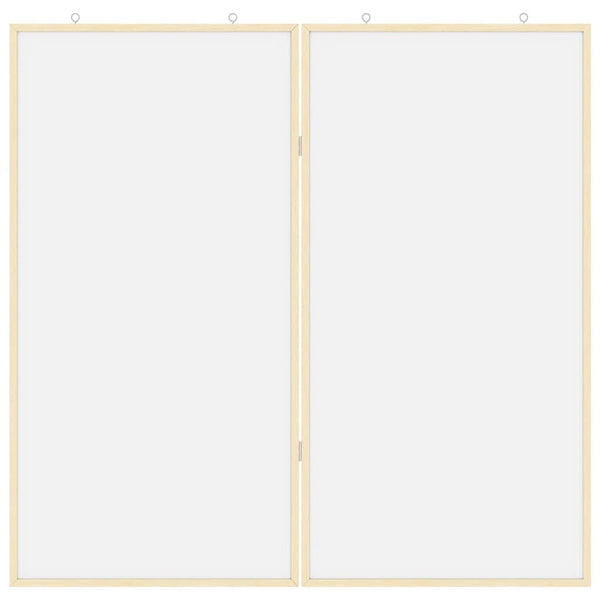 Weiße Info-Tafel Kiefer Massivholz 100x100 cm