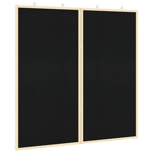 Schwarze Info-Tafel Kiefer Massivholz 80x80cm