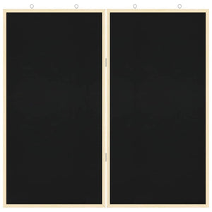 Schwarze Info-Tafel Kiefer Massivholz 80x80cm