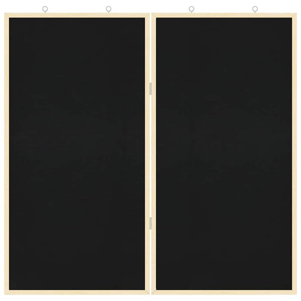 Schwarze Info-Tafel Kiefer Massivholz 80x80cm