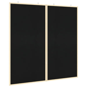 Schwarze Info-Tafel Kiefer Massivholz 100x100cm