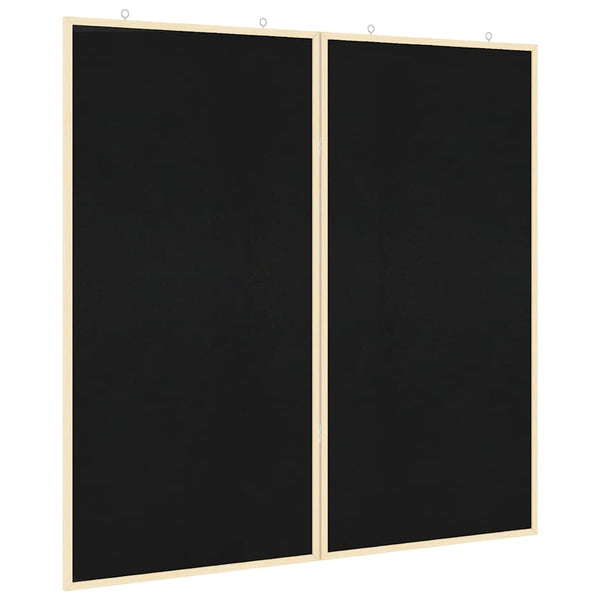 Schwarze Info-Tafel Kiefer Massivholz 100x100cm