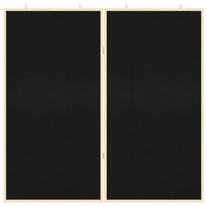Schwarze Info-Tafel Kiefer Massivholz 100x100cm