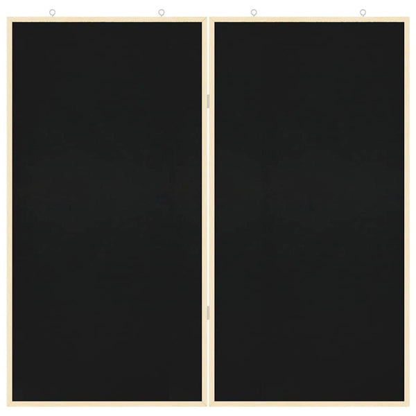 Schwarze Info-Tafel Kiefer Massivholz 100x100cm