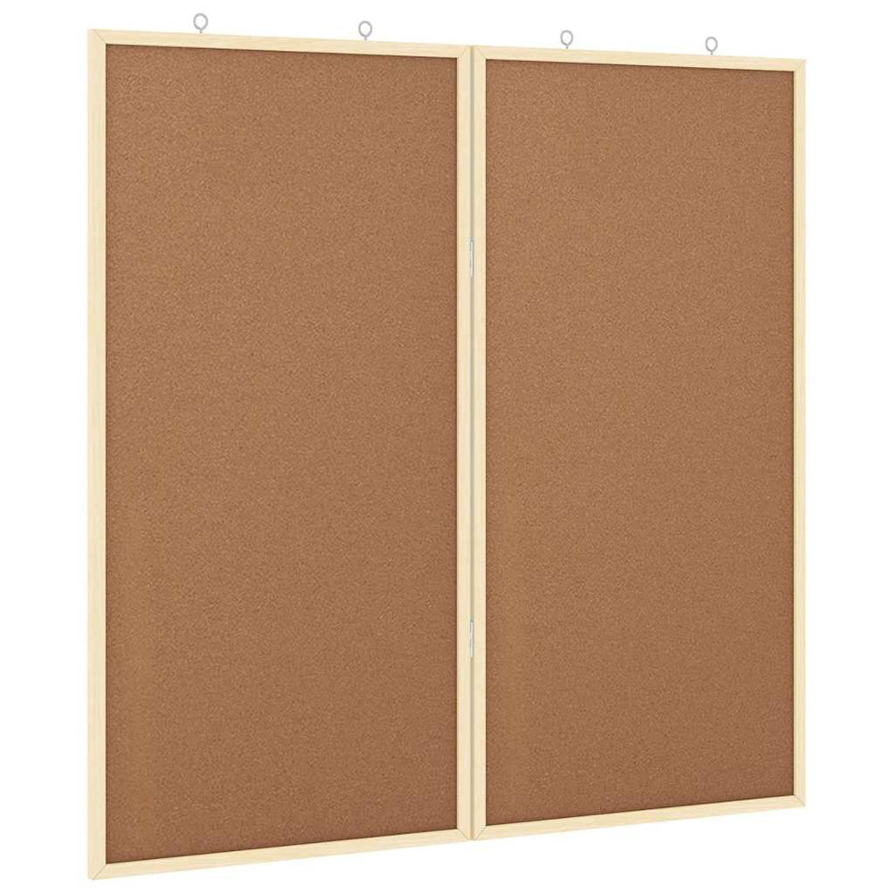 vidaXL Notice Board Brown 80 x 80 x 1.4 cm Solid Pine Wood