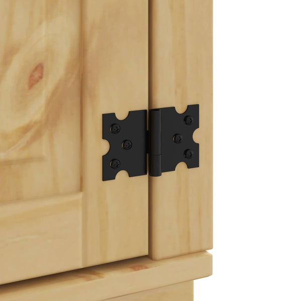Honigbrauner Kiefer Massivholz Schrank mit Regal