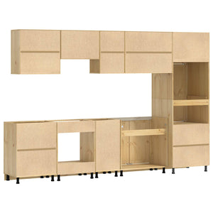 Honigbrauner Kiefer Massivholz Schrank mit Regal