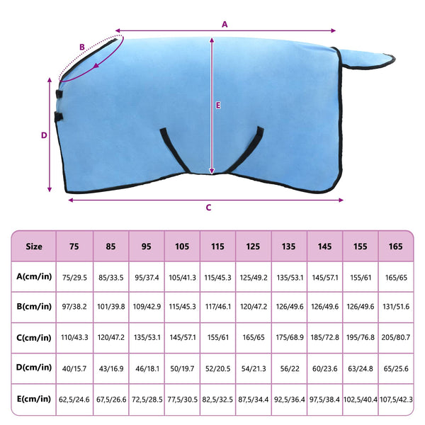 Pferdedecke Aqua 105 cm Polyester