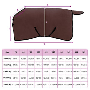 Dunkelbraune Pferdedecke 115 cm