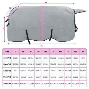 Pferdedecke Hellgrau Rosa 125 cm