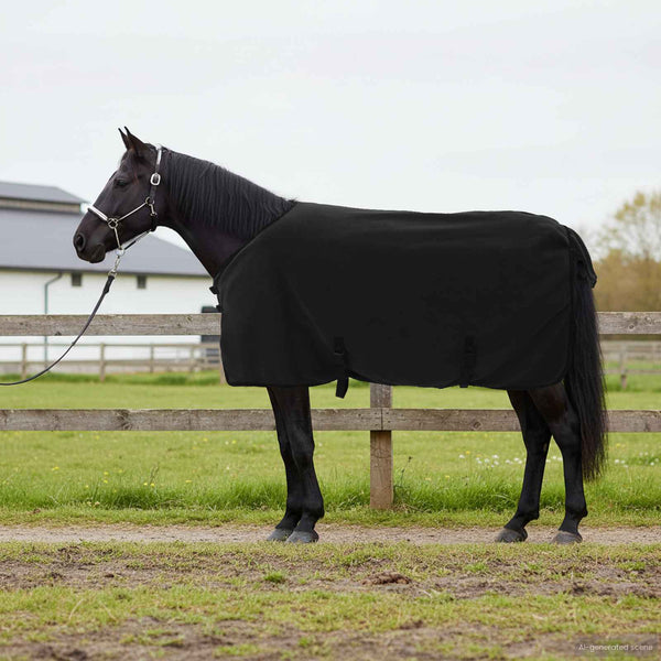 vidaXL Couverture pour cheval Noir 105 cm Polyester