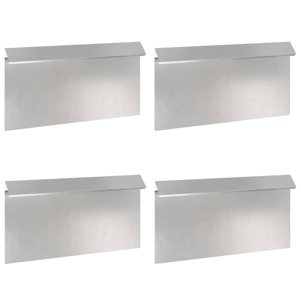 Schneckenzaun 4er Set Edelstahl Silber 50cm