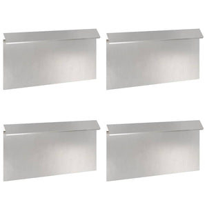 Schneckenzaun 4er Set Edelstahl Silber 50cm